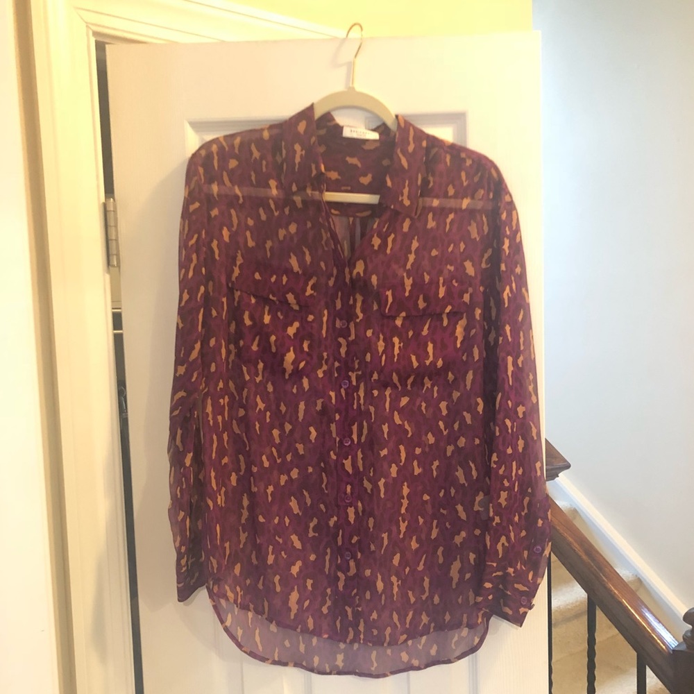 Equipment Silk Button Down Top Small - image 1
